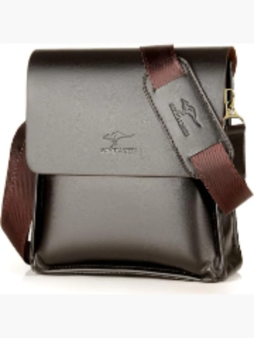 PU Leather Crossbody Messenger Bag for Men Women Travel Work Business Satchel